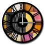 Wallity Reloj Decorativo de MDF 50 cm Multicolor